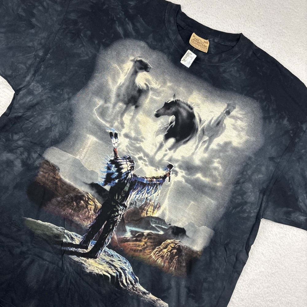 NEW VINTAGE THE MOUNTAIN Native American Shirt Men 3XL Deadstock Made In USA 00s